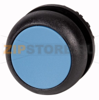Головка кнопки без фиксации, синяя, черное лицевое кольцо Eaton M22S-D-B