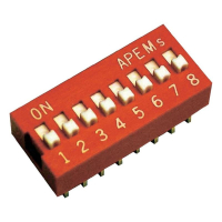 Переключатель DIP, 4 контакта, 1 шт APEM NDS-04-V