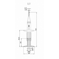 Щуп-зажим 1000 В, 4 мм, тип: крючок, CAT III, синий, 1 шт Stäubli GRIP-A