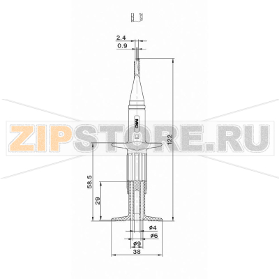 Щуп-зажим 1000 В, 4 мм, тип: крючок, CAT III, синий, 1 шт Stäubli GRIP-A 
