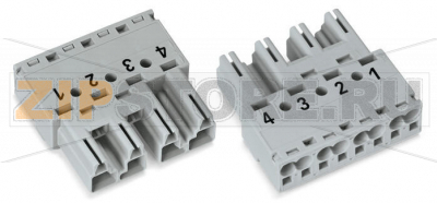Штекер; 4-пол.; Код. B; 4,00 mm; серые Wago 770-254/060-000 Protected against mismating and maintenance-freePush-in CAGE CLAMP® spring pressure connection technology allows solid conductors to be simply pushed into a unit.Two wire connections per pole for loops or bridgesAdditional variable coding is possible.Components can be clearly printed on and color-coded to meet custom requirements....
