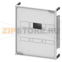ALPHA 400/630 DIN Circuit breaker kit 2/3 X3VA20-22/100A/160A/250A 3+4-pole H=600 mm W=500 mm, horizontal Installation for RCD module infeed side Siemens 8GK4735-4KK22