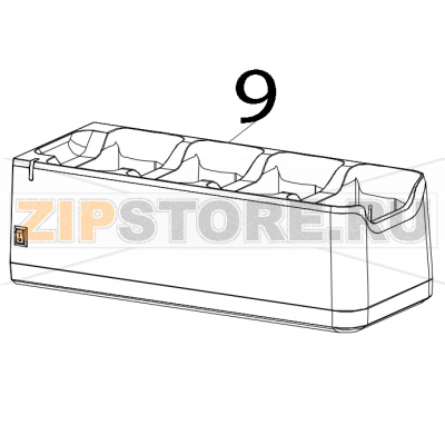 4-Slot docking cradle/ US TSC TDM-30 4-Slot docking cradle/ US TSC TDM-30Запчасть на деталировке под номером: 9