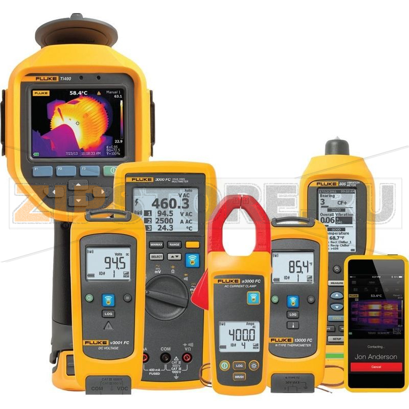 Комплект: мультиметр с токовыми клещами и цифровым термометром Fluke FLK-3000 FC HVAC 