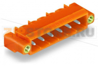 MCS MIDI Classic Вилка THT; 1.0 x 1.0 mm solder pin; угловые; Резьбовой фланец; Шаг контактов 5,08 мм; 12-пол.; оранжевые Wago 231-542/108-000
