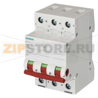 ВЫКЛЮЧАТЕЛЬ НАГРУЗКИ 63A 3-ПОЛ. КРАСНАЯ РУЧКА Siemens 5TL1363-1