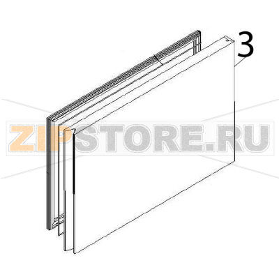 Door ass&#039;y Angelo Po DS51M Door ass'y Angelo Po DS51MЗапчасть на деталировке под номером: 3