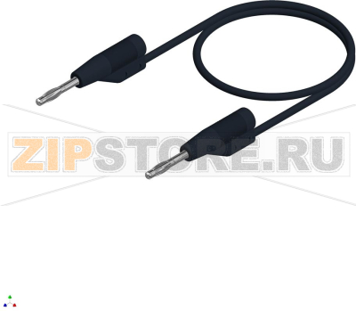 Провод тестовый 0.5 м, 6 A, 30 В/AC, 60 В/DC, черный Hirschmann 938120100 