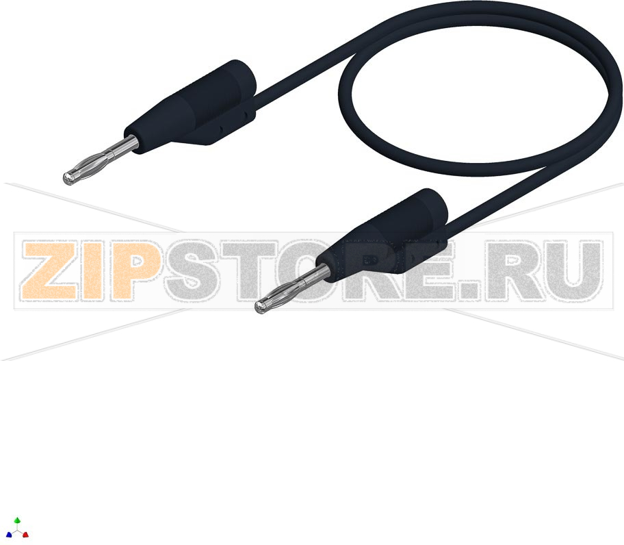 Провод тестовый 0.5 м, 6 A, 30 В/AC, 60 В/DC, черный Hirschmann 938120100 