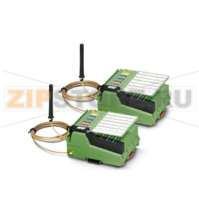 Комплект Wireless-MUX Phoenix Contact ILB BT ADIO MUX-OMNI два модуля, каждый с 16 цифровыми входами и выходами и 2 аналоговыми входами и выходами (4-20 мА, 0-10 В), ненаправленные антенны Omni с кабелем длиной 1,5 м , макс. излучаемая мощность 20 dBm, разрешения на эксплуатацию, напряжение питания 24 В пост. тока.Минимальный заказ: 1 шт.Упаковка: 1 шт.