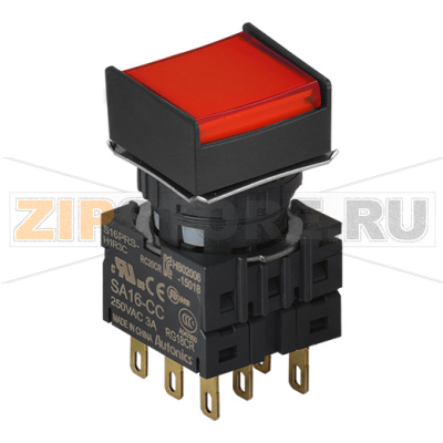 Выключатель кнопочный, Ø отверстия: 16 мм Autonics S16PRS-H1R3C 