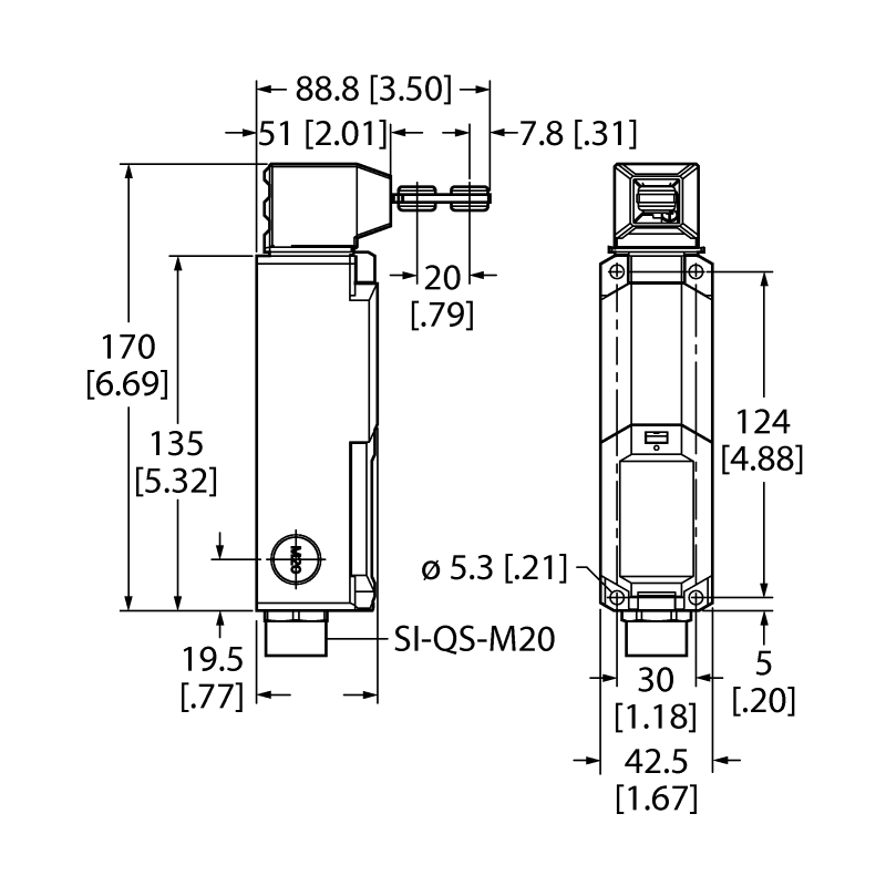 Переключатель блокировочный Turck SI-LS42DSH 