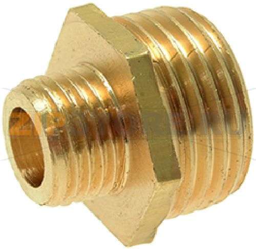 ЛАТУННЫЙ ПАТРУБОК Ø 1/2"M-1/4"M 