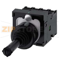 Координатный соединитель, 22 мм, кругл., пластмасса, цвет: черный, 4 положения переключателя, с фиксацией, без механической блокировки, в положении O, с держателем, 1 НО, 1 НО, 1 НО, 1 НО, винтовой зажим, Siemens 3SU1100-7AE10-1QA0