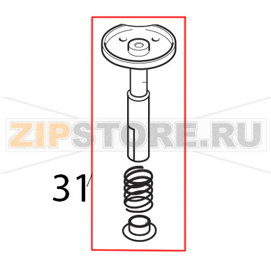Pistone completo nero x gruppo Saeco Royal Classic Pistone completo nero x gruppo Saeco Royal ClassicЗапчасть на деталировке под номером: 31