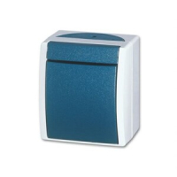 Переключатель одноклавишный, монтаж: открытый, IP44, серый ABB 2CKA001085A1637