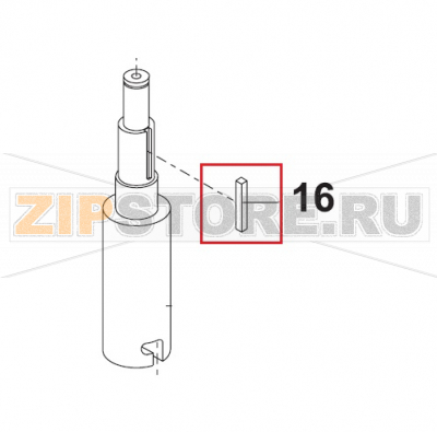 Key B5x5x43 Bear Varimixer RN20 VL-2                                                                           Key B5x5x43 Bear Varimixer RN20 VL-2Запчасть на сборочном чертеже под номером: 16Название запчасти на датском&nbsp;языке: Key B5x5x43 Bear Varimixer RN20 VL-2