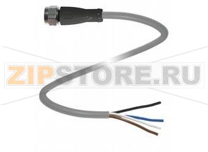 Кабель датчика-исполнительного устройства Female connector V1-GV4A-5M-PVC Pepperl+Fuchs Описание оборудованияFemale cordset, M12, Stainless steel