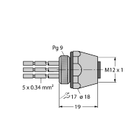 Разъем панельный Turck FKW4.54-0.5