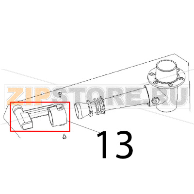 Raccordo p/ugello Angelo Po 291FAGF Raccordo p/ugello Angelo Po 291FAGFЗапчасть на деталировке под номером: 13