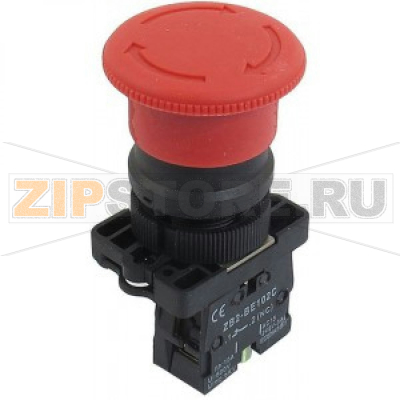 Кнопка управления, 1НЗ, IP40, без подсветки, красная Chint NP2-EC42 
