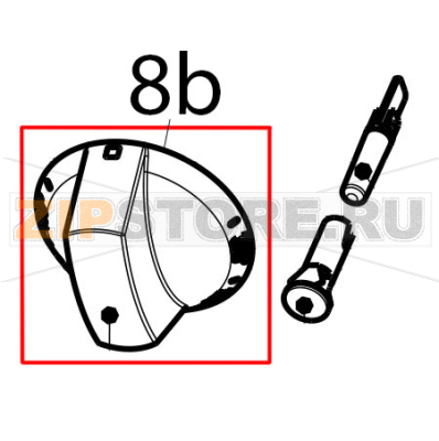 Knob grey Tecnoinox FTL70E7 Knob grey Tecnoinox FTL70E7Запчасть на деталировке под номером: 8b