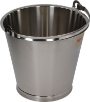 BUCKET ST. STEEL W/BASIS ø 300xh265 mm