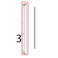Colonnina laterale SX inox Unox XV 703G