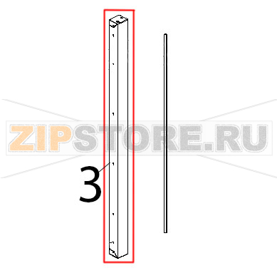 Colonnina laterale SX inox Unox XV 703G Colonnina laterale SX inox Unox XV 703GЗапчасть на деталировке под номером: 3