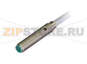 Индуктивный датчик Inductive sensor NBB1,5-5GM25-E2 Pepperl+Fuchs General specificationsSwitching functionNormally open (NO)Output typePNPRated operating distance1.5 mmInstallationflushOutput polarityDCAssured operating distance0 ... 1.215 mmReduction factor rAl 0.4Reduction factor rCu 0.34Reduction factor r304 0.78Reduction factor rBrass 0.51Nominal ratingsOperating voltage10 ... 30 VSwitching frequency0 ... 3000 HzHysteresis1 ... 15  %Reverse polarity protectionreverse polarity protectedShort-circuit protectionyesVoltage drop&le 3 VOperating current0 ... 200 mAOff-state current0 ... 0.1 mA typ. 0.1 &microA at 25 °CNo-load supply current&le 10 mASwitching state indicatorLED, yellowFunctional safety related parametersMTTFd1246 aMission Time (TM)20 aDiagnostic Coverage (DC)0 %Approvals and certificatesUL approvalcULus Listed, General PurposeCSA approvalcCSAus Listed, General PurposeCCC approvalCCC approval / marking not required for products rated &le36 VAmbient conditionsAmbient temperature-25 ... 70 °C (-13 ... 158 °F)Mechanical specificationsConnection typecable PVC , 2 mCore cross-section0.14 mm2Housing materialStainless steel 1.4305 / AISI 303Sensing facePOMHousing diameter5 mmDegree of protectionIP67