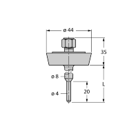 Гильза защитная Turck THW-3-DN25K-A4-L050