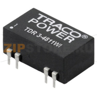 Преобразователь DC/DC, печатный монтаж, 12 V/DC, 250 mA, 3 W Traco Power TDR 3-1212WI