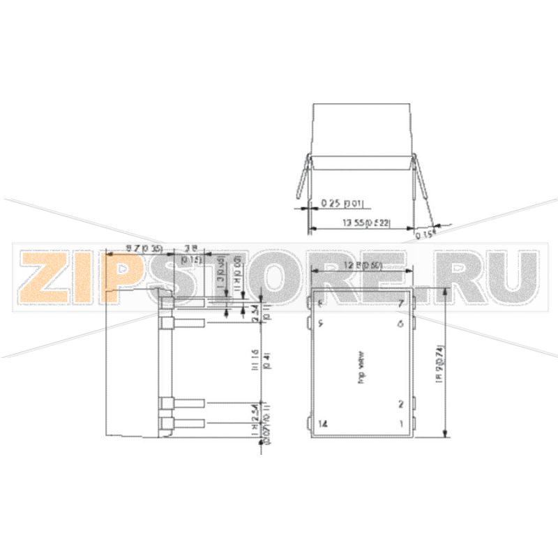 Преобразователь DC/DC, печатный монтаж, 12 V/DC, 250 mA, 3 W Traco Power TDR 3-1212WI 