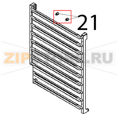 Tray M6 holder pin Angelo Po FX101E1 Tray M6 holder pin Angelo Po FX101E1Запчасть на деталировке под номером: 21