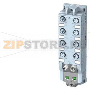 SIMATIC ET 200AL, станция распределённой периферии DIQ 16x24VDC/0,5A, 8xM12, степень защиты IP67 Siemens 6ES7143-5AH00-0BA0 