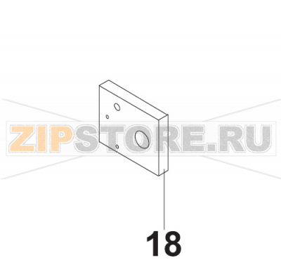 Back Plate, Left, Machined Bear Varimixer AR40 VL-1S                                                        Back Plate, Left, Machined Bear Varimixer AR40 VL-1SЗапчасть на сборочном чертеже под номером: 18Название запчасти на датском&nbsp;языке: Back Plate, Left, Machined Bear Varimixer AR40 VL-1S