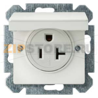 DELTA I-SYSTEM NEMA РОЗЕТКА С КРЫШКОЙ ТИТАНОВОБЕЛЫЙ 2-ПОЛ + E NEMA 5-20 R 125V 20A Siemens 5UB1535