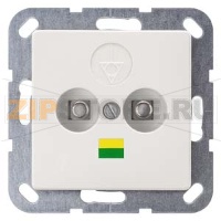 DELTA I-SYSTEM ТИТАНОВО-БЕЛЫЙ КРЫШКА ДЛЯ 2-МЕСТНОЙ КОАКСИАЛЬНОЙ РОЗЕТКИ 55X55MM Siemens 5TG2564