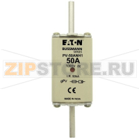 Предохранитель, 50 A, DC 1000 В, 50 кА, NH1, gPV, UL PV, UL, IEC Eaton FUSE 50A 1000V DC PV SIZE 1