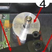 Kit, upper ribbon pulley assembly Zebra P430i