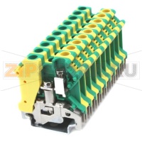 Клемма универсальная, заземляющая, желто-зеленая CHIKU RUSLKG 6N