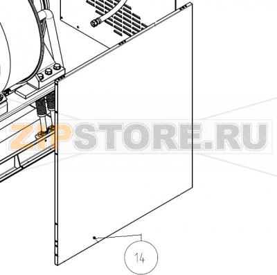 Fianco Dx  RC/LM 23 Evolution Imesa LM 23             Fianco Dx  RC/LM 23 Evolution Imesa LM 23Запчасть на сборочном чертеже под номером: 14Название запчасти на итальянском языке: Fianco Dx  RC/LM 23 Evolution Imesa LM 23