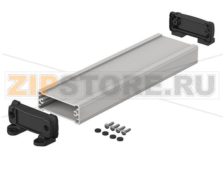Корпус закрытый, 57.5x22x200 мм, с пластмассовыми крышками Bopla ELP 620-0200 DW 