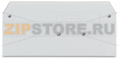 End and intermediate plate; 2.5 mm thick; light gray Wago 280-356 