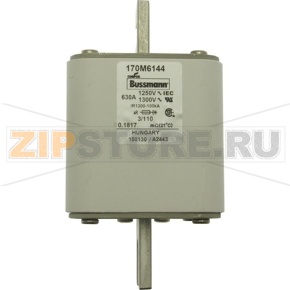Предохранитель, 700 A, AC 1250 В, 100 кА, size 3, 76x90x139 мм, aR, DIN, IEC Eaton FUSE 700A 12 
