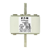 Предохранитель, 630 A, AC 690 В, 200 кА, DIN 3, 76x76x109 мм, aR, DIN, IEC Eaton 170M6010A 690V