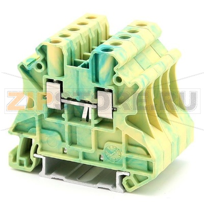 Клемма универсальная, заземляющая, желто-зеленая CHIKU RUT 4-PE 