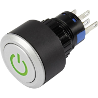 Кнопка 250 В/AC, 3 А, 1 x выкл/вкл, без фиксации, IP65, 1 шт TRU Components LAS1-AWY-11T/G/12V/P