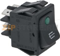 ЧЕРНЫЙ ДВУХПОЛЮСНЫЙ ВЫКЛЮЧАТЕЛЬ 16А 250В