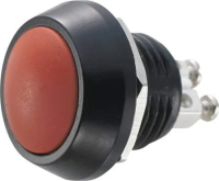 Кнопка антивандальная 48 В/DC, 2 А, 1 x выкл/вкл, без фиксации, IP65, 1 шт TRU Components GQ12B-A, GN